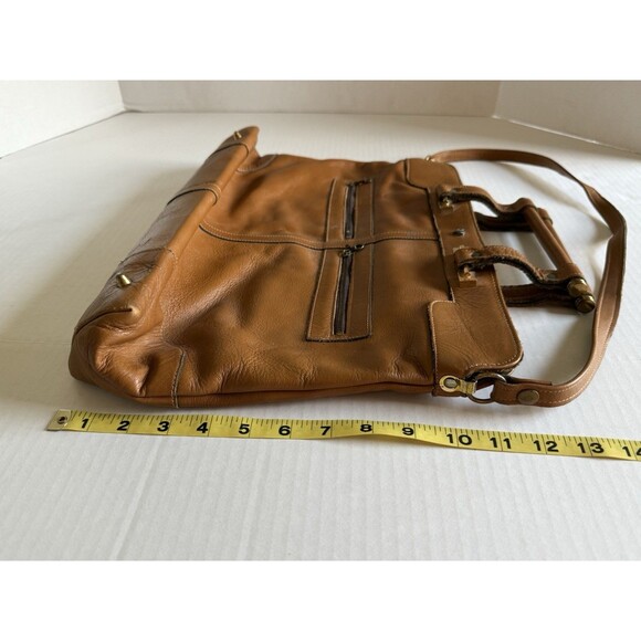 Vintage Jean Fogel Paris Rooster logo Tan Double Strap Handbag Purse 1970s HTF - Picture 10 of 16